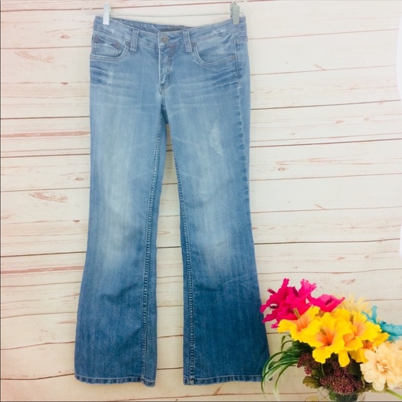 refuge Denim - Refuge Flare Blue Denim Jeans